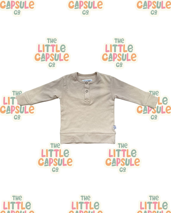 Halo & Horns Taupe Long Sleeve Top