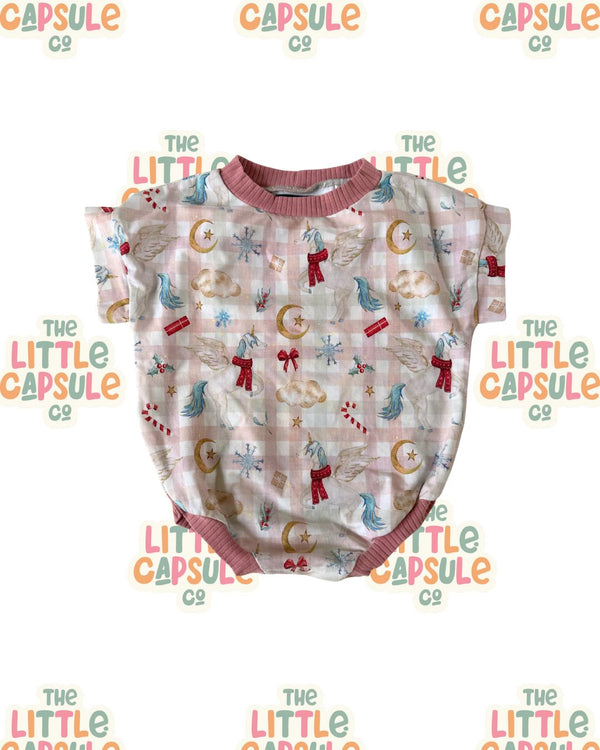 Our Little Legend Unicorn Christmas Playsuit