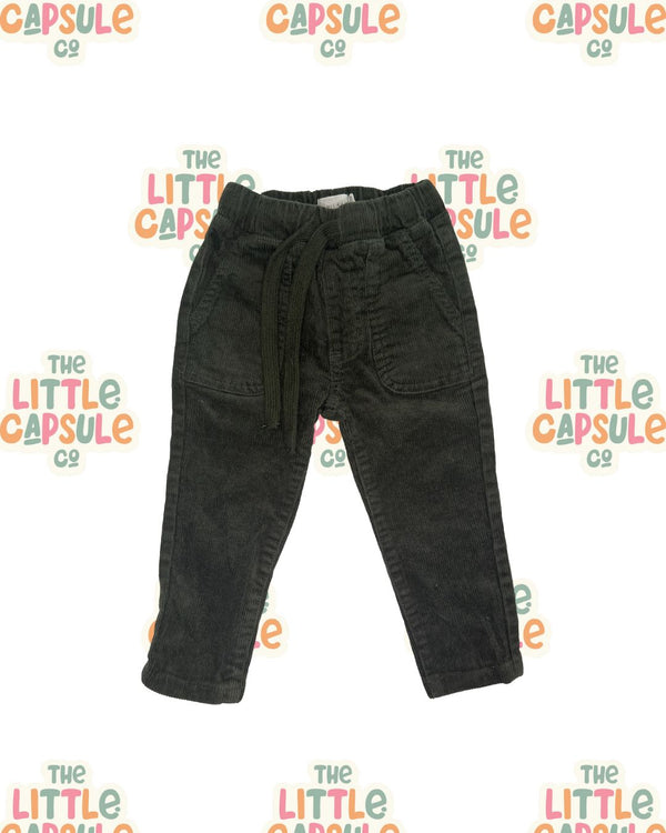 Jamie Kay Green Corduroy Pants