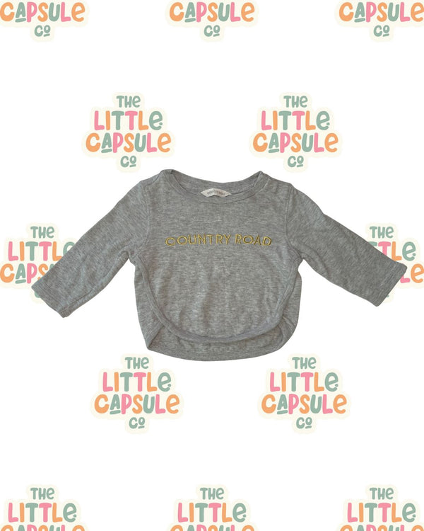 Country Road Grey Knit Logo Jumper