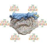 Fleur Harris Blue Floral Frill Bloomers