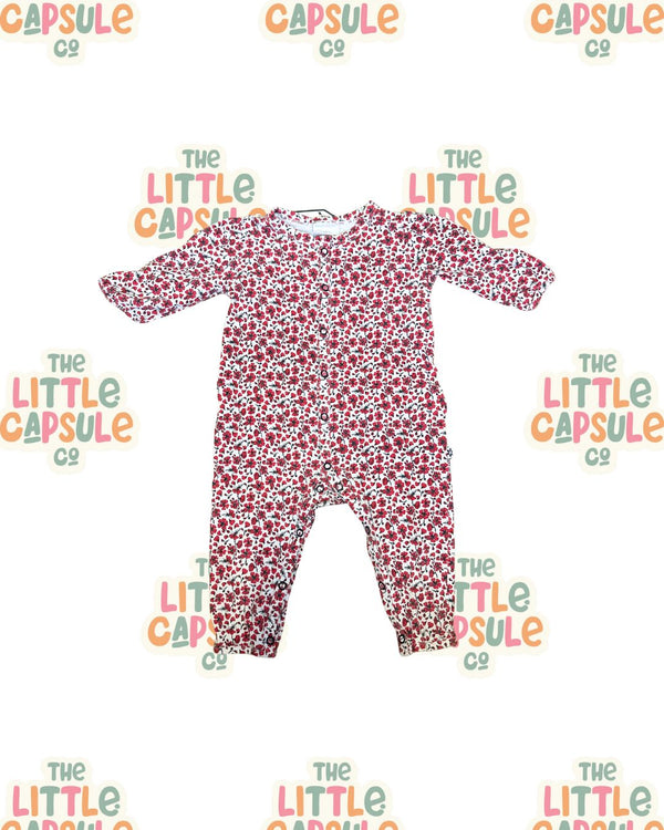 Marquise Red Floral Romper