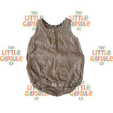 Freckly Ollie Beige Playsuit