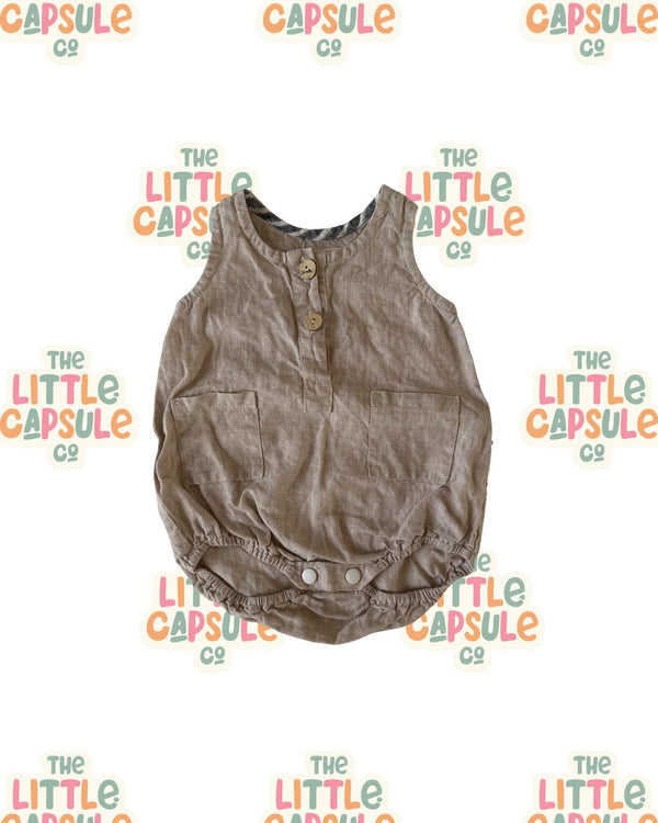 Freckly Ollie Beige Playsuit