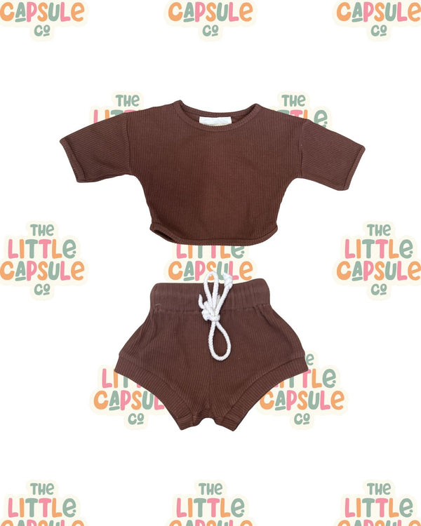 WORRN Brown Top & Short Set