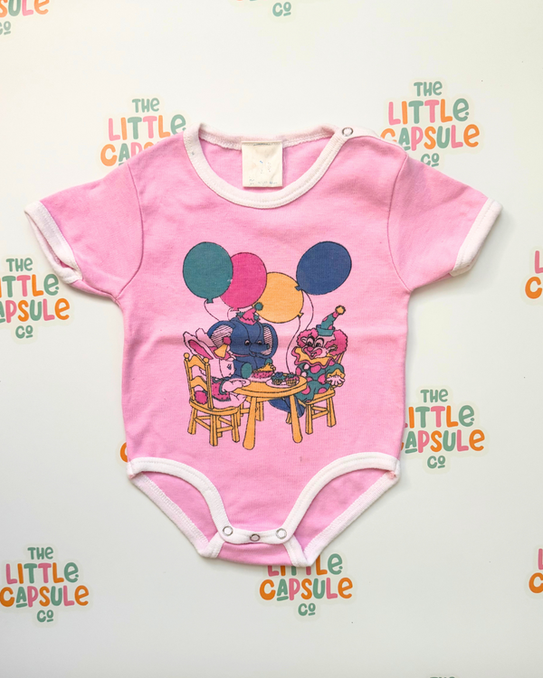 Vintage Party Animal Bodysuit - Pink