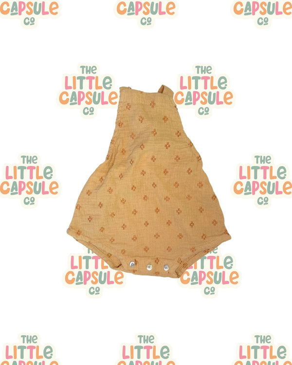 Rylee + Cru Taupe Embroidered Playsuit