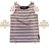 Beau Hudson Taupe Stripe Singlet