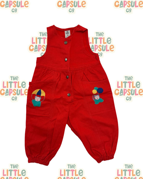 Vintage Target Red Teddy Balloon Jumpsuit
