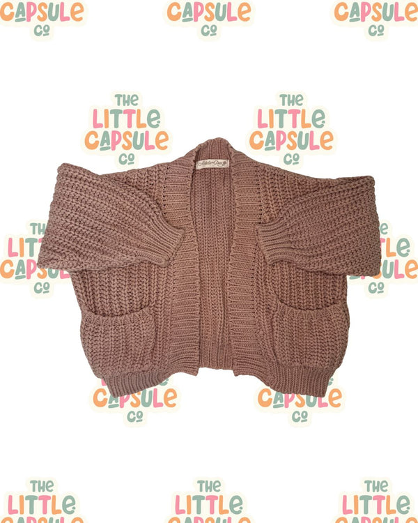 Arabella & Rose Coffee Knit Cardigan