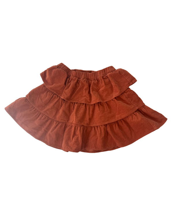 Seed Burnt Orange Corduroy Skirt