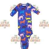 Gorman Kids Purple Dog Print Wrap