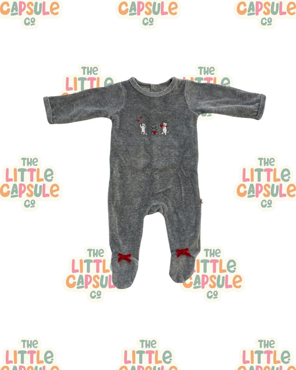 Jacadi Paris Grey Kitten Romper