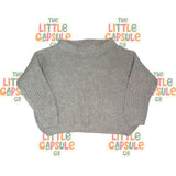 La Sienna Light Grey Cable Knit Jumper