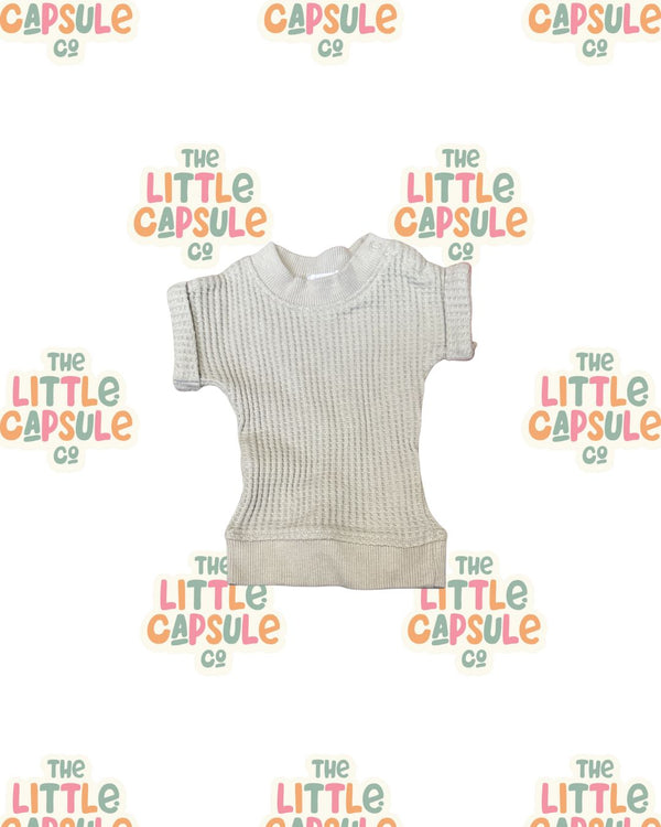 Jamie Kay Beige Waffle Shirt