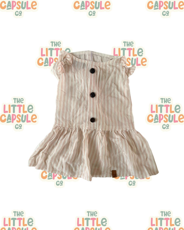 Nautica Pet Pink & White Stripe Top