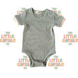 India + Grace  Blue-Grey Bodysuit