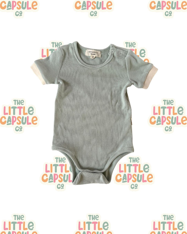 India + Grace  Blue-Grey Bodysuit