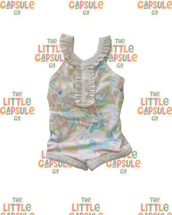 Janie and Jack Floral One Piece Swimmers