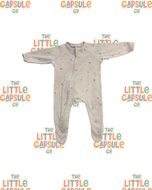 Toshi Beige Leaf Romper