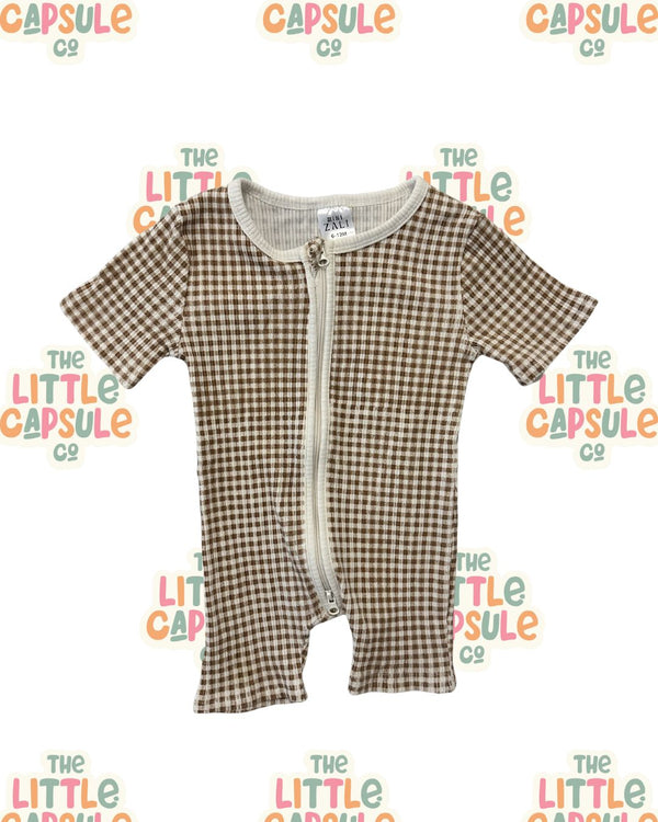 Mini Zali Checkered Playsuit