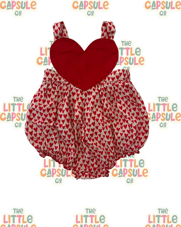 Pink Chicken Love Heart Cotton Playsuit