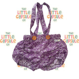 Lana Berry Floral Cotton Overalls