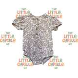Huxbaby Mauve Floral Bodysuit