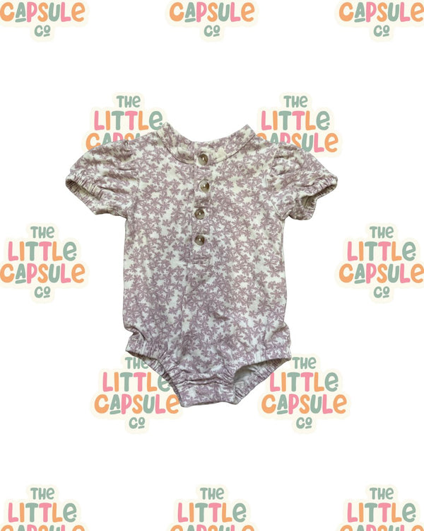 Huxbaby Mauve Floral Bodysuit