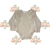 Susukoshi Taupe Long Sleeve Bodysuit