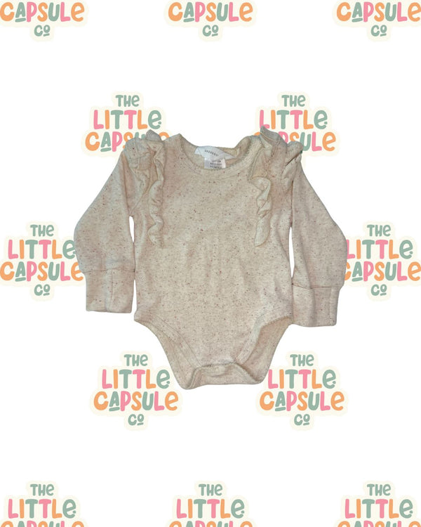 Susukoshi Taupe Long Sleeve Bodysuit