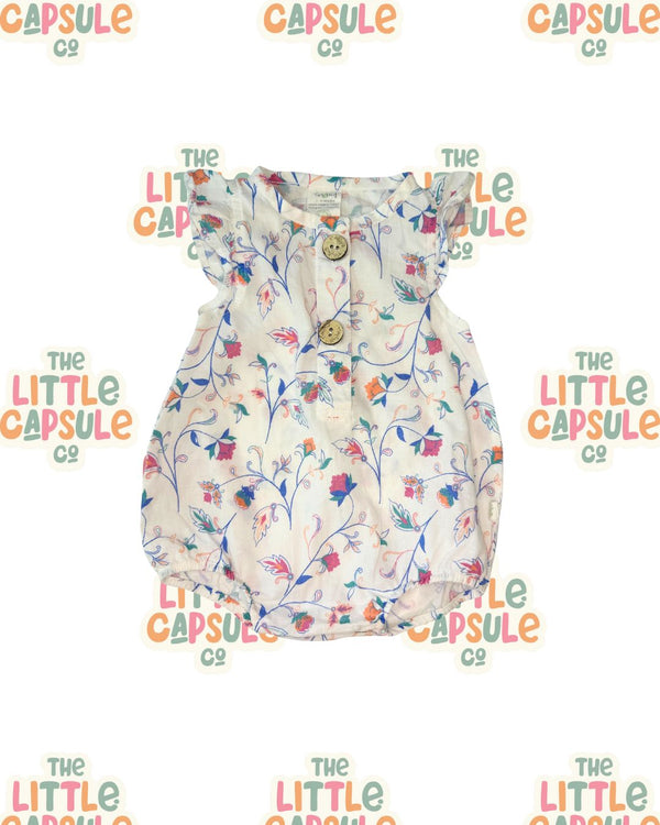 Tiny Twig Floral Cotton Playsuit