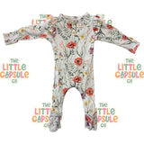 Snuggle Hunny White Floral Romper