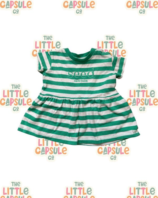 Seed Green Stripe Dress