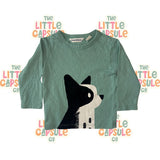 Country Road Puppy Print Top