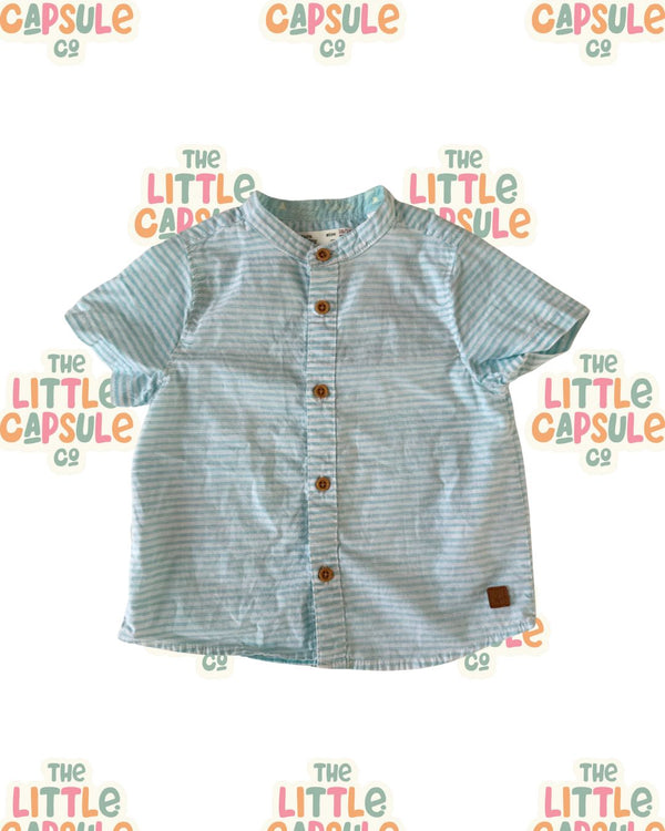 Zara Blue & White Stripe Shirt