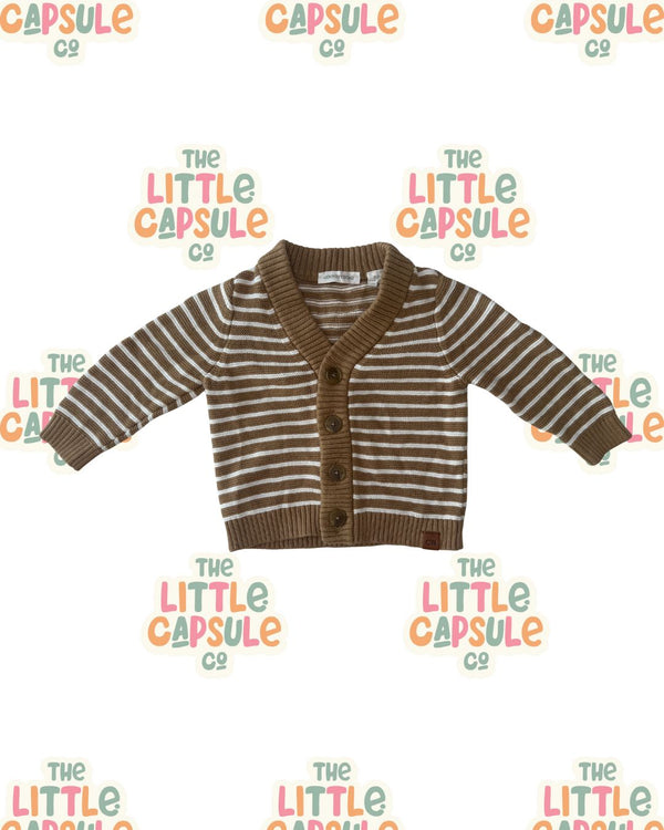 Country Road Brown Stripe Knit Cardigan
