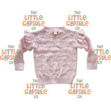 La Sienna Pink Knit Jumper with Frill