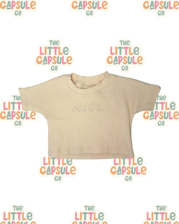 Bubba Deluxe Beige Rib Logo Tee