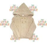 Jamie Kay Taupe Knit Hooded Cardigan