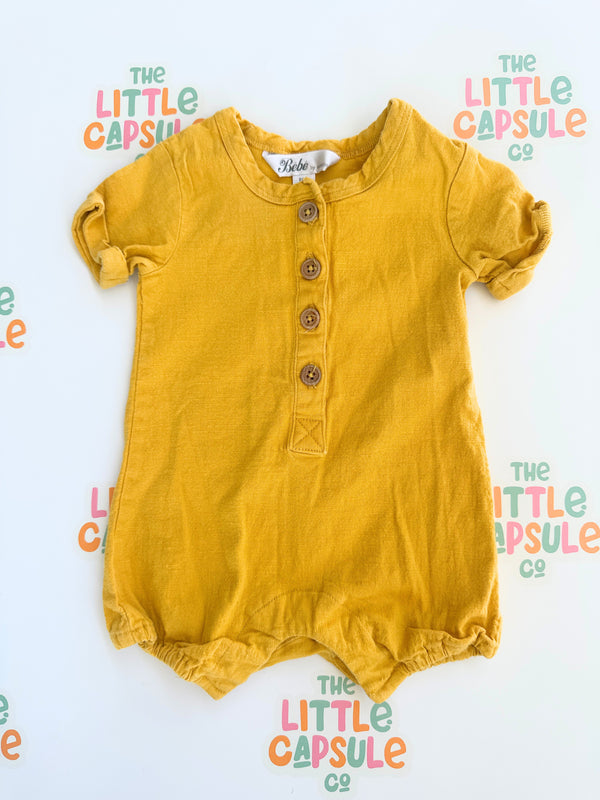 Bebe Mustard Playsuit
