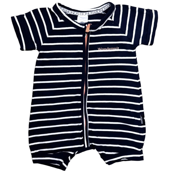 Bonds Navy Stripe Wondersuit