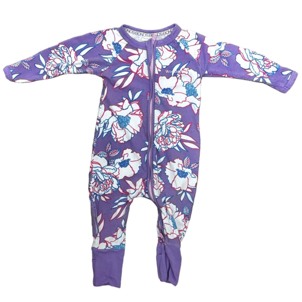 Bonds Purple Floral Wondersuit