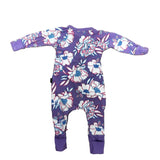 Bonds Purple Floral Wondersuit
