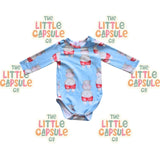 Cheeky Chickadee Long Sleeve Hippo Bodysuit