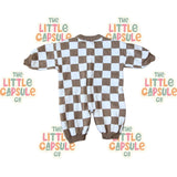 Cinnamon Baby Check Romper