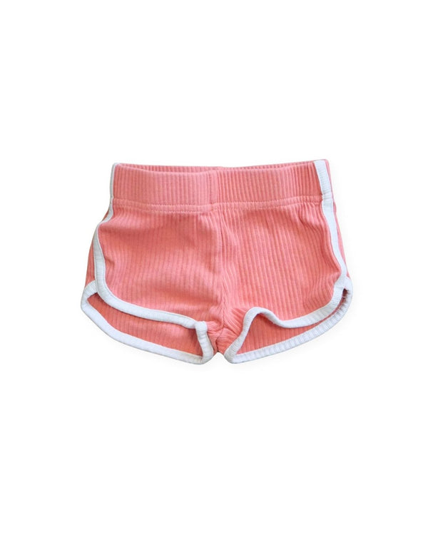 La Sienna Dusty Pink Rib Shorts