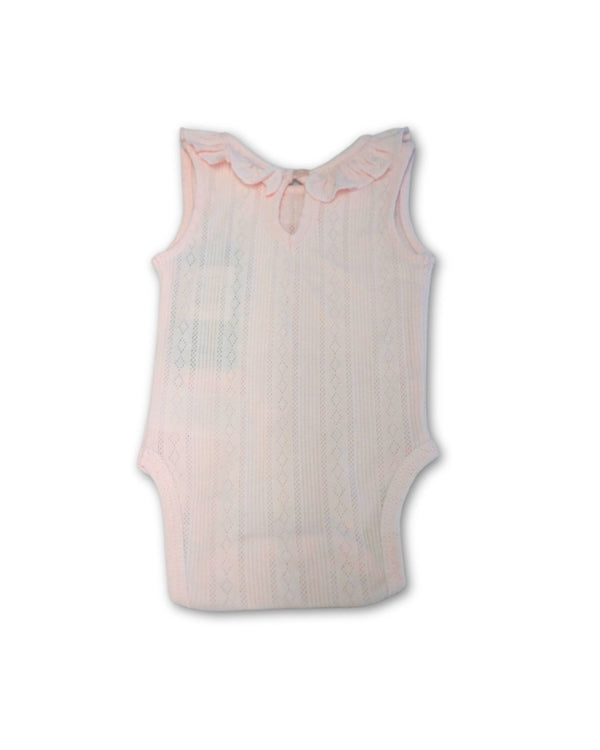 Bebe Light Pink Frill Collar Bodysuit