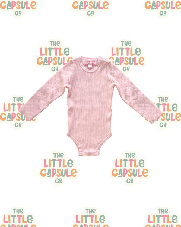 La Sienna Pink Rib Bodysuit