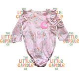 La Sienna Pink Playsuit with Head Bow